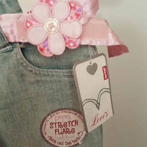 NWT SIZE 4 LEVIS PINK AND WHITE GIRLS JEANS - Picture 6 of 8